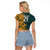 Custom South Africa Rugby Raglan Cropped T Shirt The Springboks Mascot Sporty Version - Wonder Print Shop