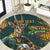 Custom South Africa Rugby Round Carpet The Springboks Mascot Sporty Version