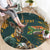 Custom South Africa Rugby Round Carpet The Springboks Mascot Sporty Version