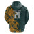 Custom South Africa Rugby Zip Hoodie The Springboks Mascot Sporty Version - Wonder Print Shop