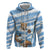 Custom Vamos Argentina Zip Hoodie The Pumas Rugby Mascot Sporty Version - Wonder Print Shop