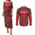 Custom Kenya Rugby Couples Matching Puletasi and Long Sleeve Button Shirt Summer Paris 2024