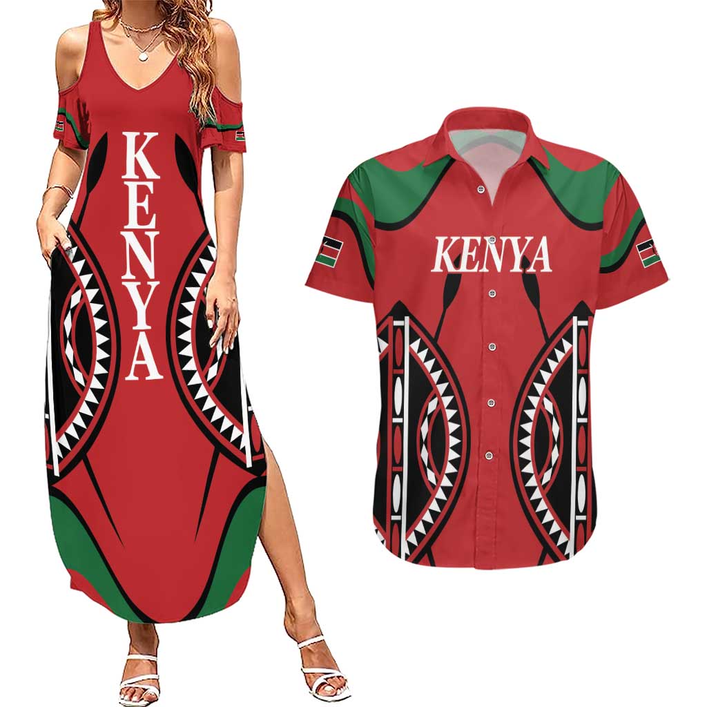 Custom Kenya Rugby Couples Matching Summer Maxi Dress and Hawaiian Shirt Summer Paris 2024