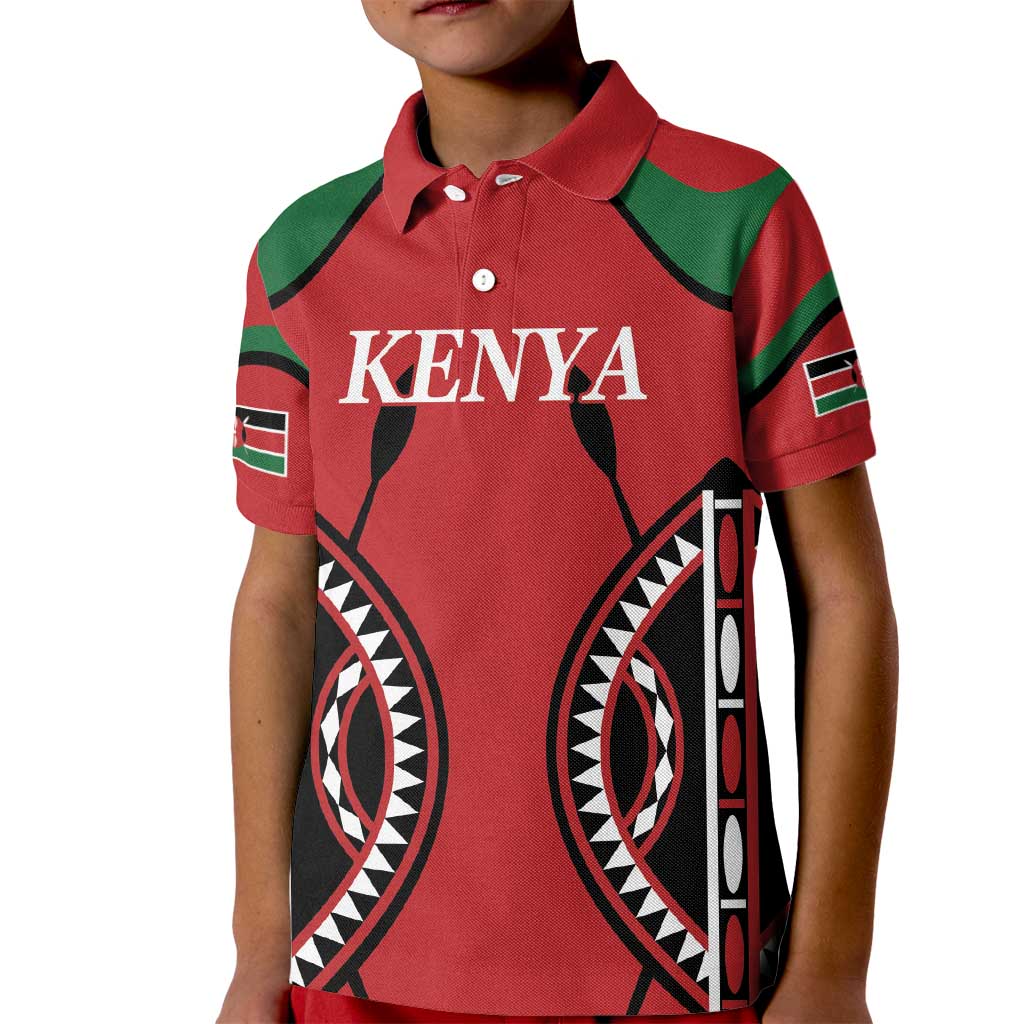 Custom Kenya Rugby Kid Polo Shirt Summer Paris 2024