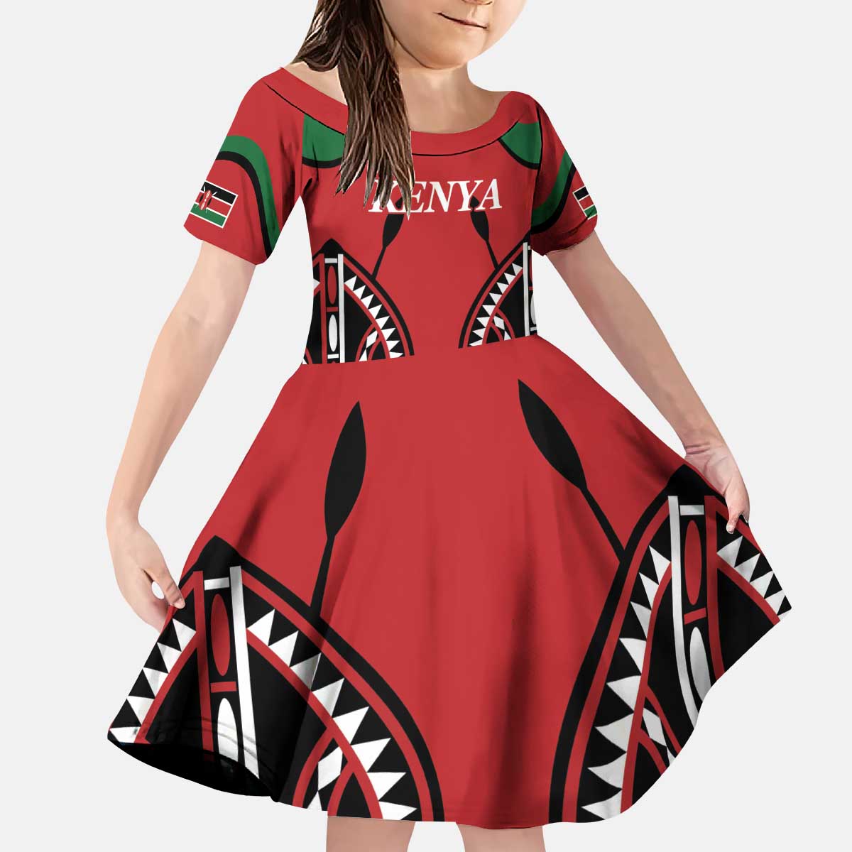 Custom Kenya Rugby Kid Short Sleeve Dress Summer Paris 2024