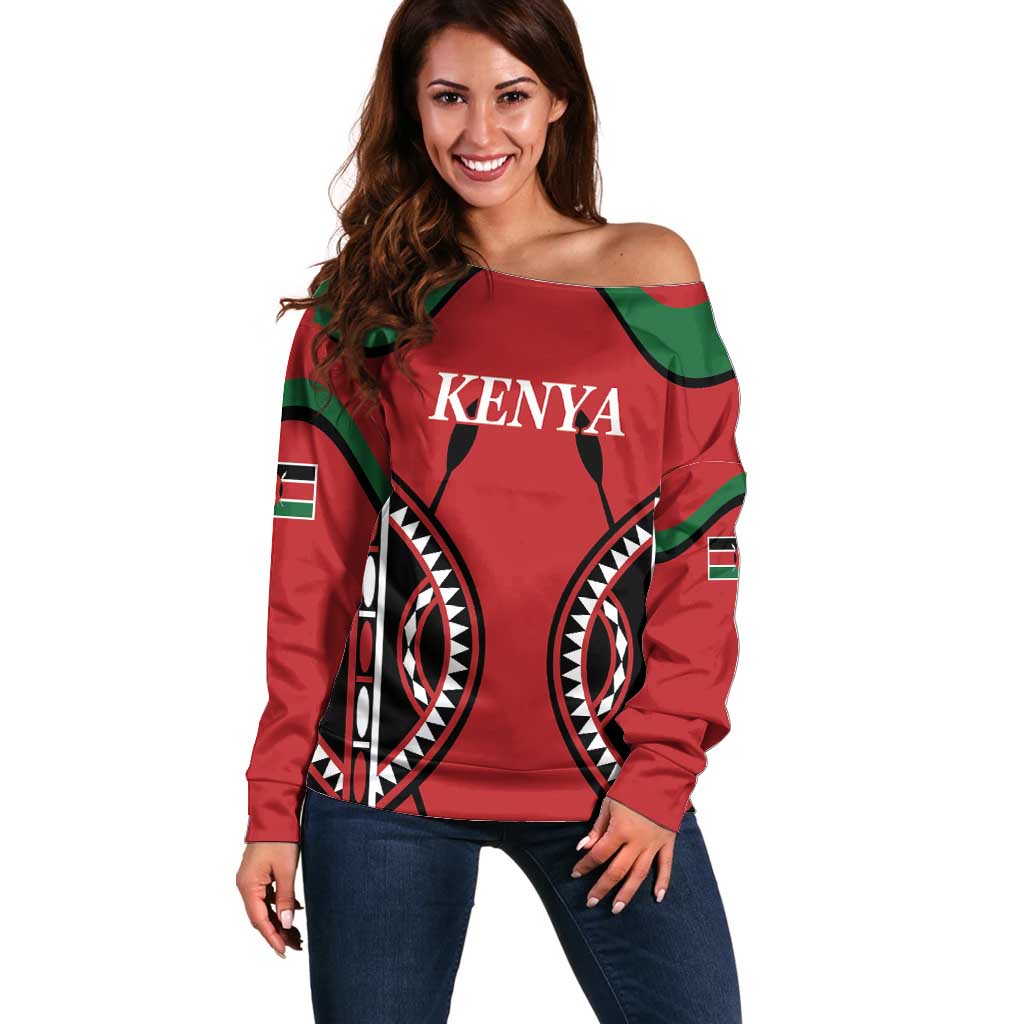 Custom Kenya Rugby Off Shoulder Sweater Summer Paris 2024