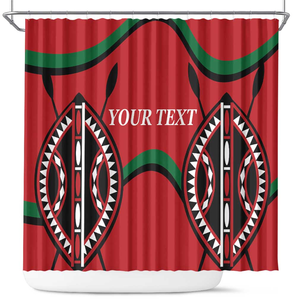 Custom Kenya Rugby Shower Curtain Summer Paris 2024