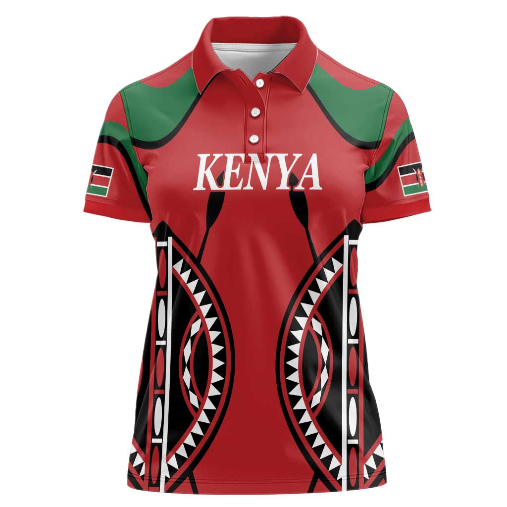 Custom Kenya Rugby Women Polo Shirt Summer Paris 2024