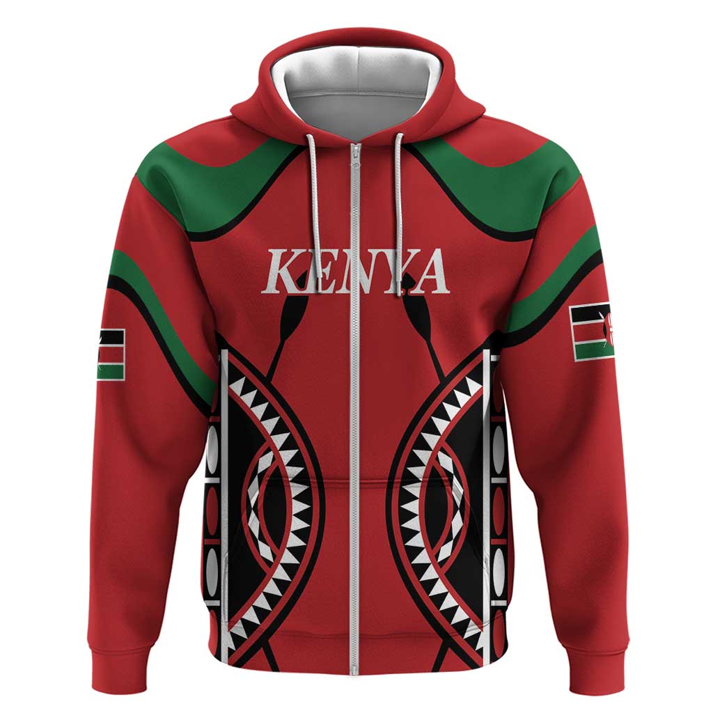 Custom Kenya Rugby Zip Hoodie Summer Paris 2024