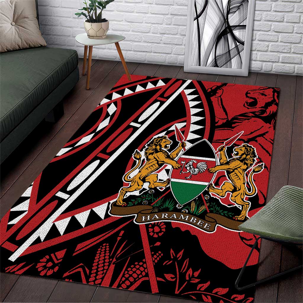 Kenya With African Shield Area Rug