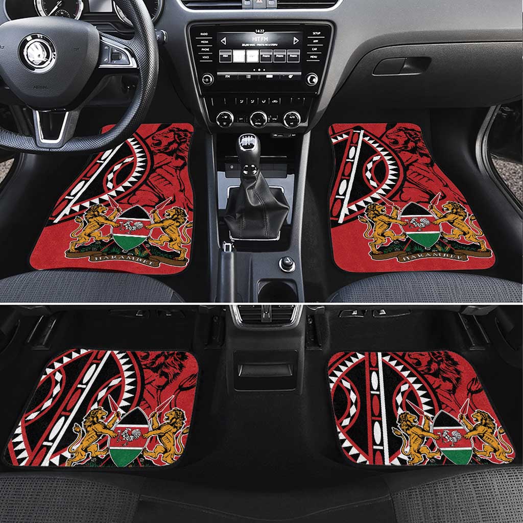 Kenya With African Shield Car Mats