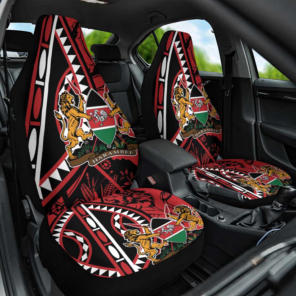 Kenya With African Shield Car Seat Cover