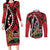 Kenya With African Shield Couples Matching Long Sleeve Bodycon Dress and Long Sleeve Button Shirt