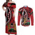 Kenya With African Shield Couples Matching Off Shoulder Maxi Dress and Long Sleeve Button Shirt