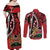 Kenya With African Shield Couples Matching Off Shoulder Maxi Dress and Long Sleeve Button Shirt