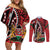 Kenya With African Shield Couples Matching Off Shoulder Short Dress and Long Sleeve Button Shirt