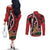 Kenya With African Shield Couples Matching Off The Shoulder Long Sleeve Dress and Long Sleeve Button Shirt