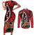 Kenya With African Shield Couples Matching Short Sleeve Bodycon Dress and Long Sleeve Button Shirt