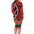 Kenya With African Shield Family Matching Long Sleeve Bodycon Dress and Hawaiian Shirt