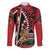 Kenya With African Shield Family Matching Off The Shoulder Long Sleeve Dress and Hawaiian Shirt