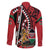 Kenya With African Shield Family Matching Off The Shoulder Long Sleeve Dress and Hawaiian Shirt