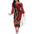 Kenya With African Shield Family Matching Off The Shoulder Long Sleeve Dress and Hawaiian Shirt