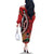 Kenya With African Shield Family Matching Off The Shoulder Long Sleeve Dress and Hawaiian Shirt