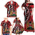 Kenya With African Shield Family Matching Off Shoulder Maxi Dress and Hawaiian Shirt