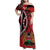 Kenya With African Shield Family Matching Off Shoulder Maxi Dress and Hawaiian Shirt