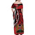 Kenya With African Shield Family Matching Off Shoulder Maxi Dress and Hawaiian Shirt