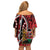 Kenya With African Shield Family Matching Off Shoulder Short Dress and Hawaiian Shirt