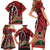 Kenya With African Shield Family Matching Short Sleeve Bodycon Dress and Hawaiian Shirt