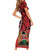 Kenya With African Shield Family Matching Short Sleeve Bodycon Dress and Hawaiian Shirt