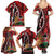 Kenya With African Shield Family Matching Summer Maxi Dress and Hawaiian Shirt