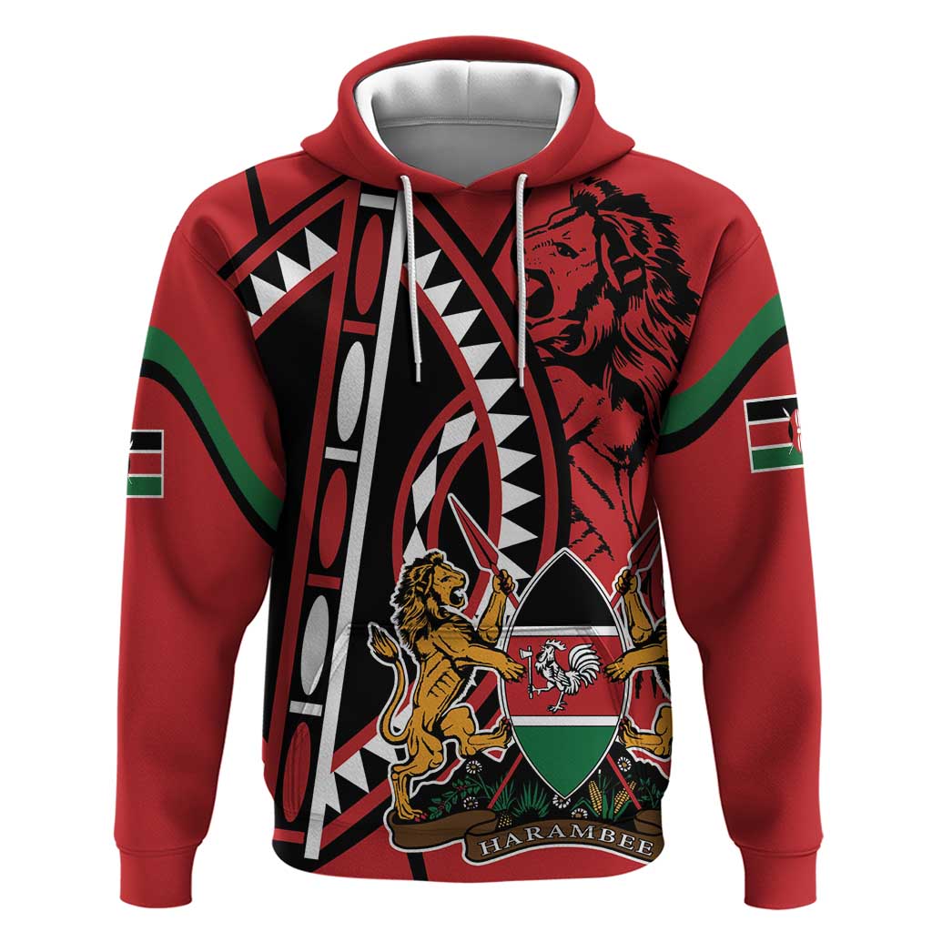 Kenya With African Shield Hoodie