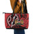 Kenya With African Shield Leather Tote Bag