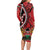 Kenya With African Shield Long Sleeve Bodycon Dress