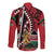 Kenya With African Shield Long Sleeve Button Shirt