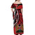 Kenya With African Shield Off Shoulder Maxi Dress