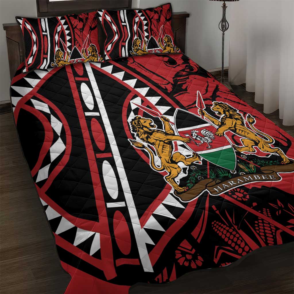 Kenya With African Shield Quilt Bed Set