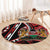 Kenya With African Shield Round Carpet