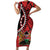 Kenya With African Shield Short Sleeve Bodycon Dress LT9