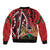 Kenya With African Shield Sleeve Zip Bomber Jacket