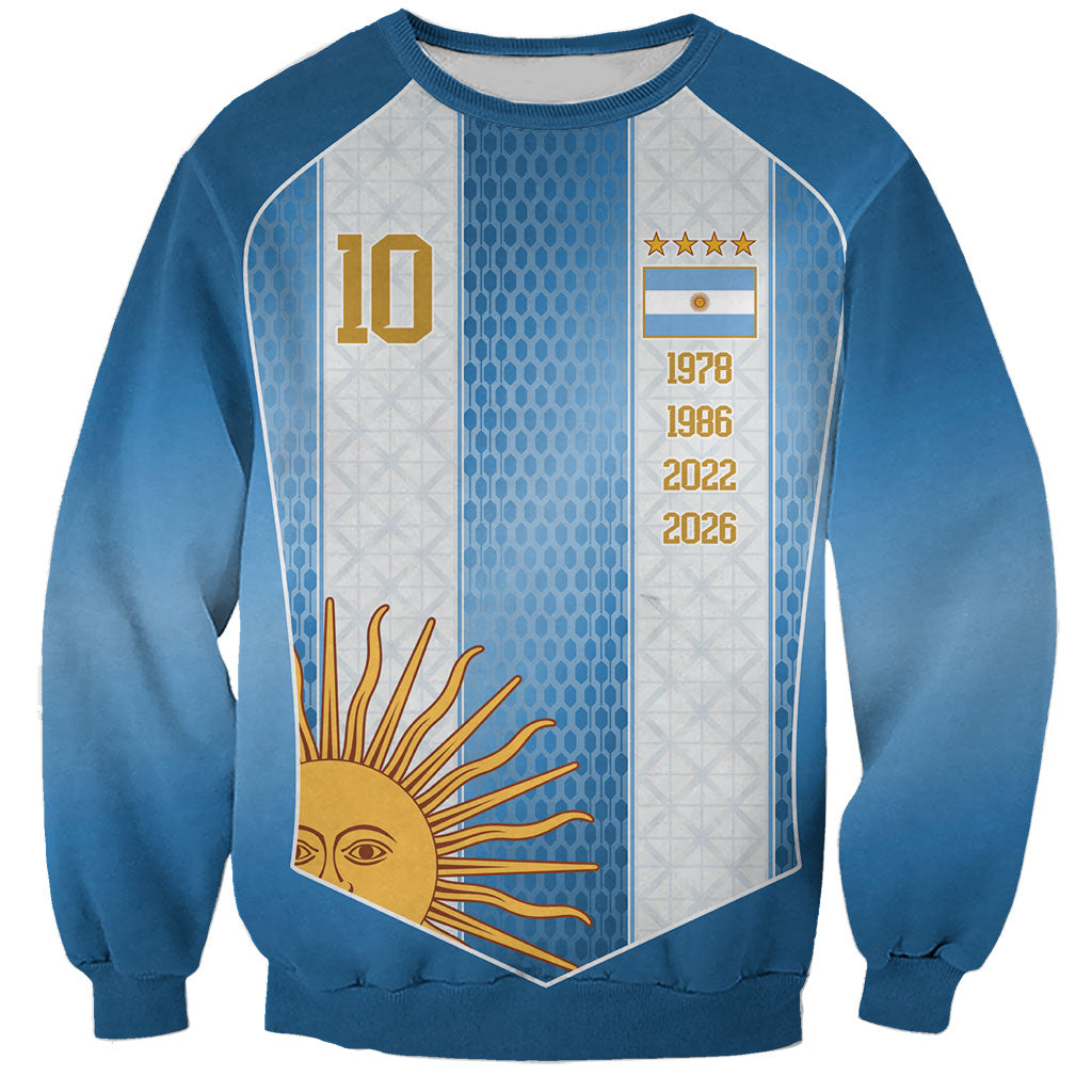 Argentina Campeones del Mundo 2026 Custom Sweatshirt Albiceleste  Fourth Star Retro Style
