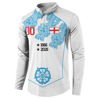 England World Champions 2026 Custom Button Sweatshirt Three Lions Second Star Retro Style