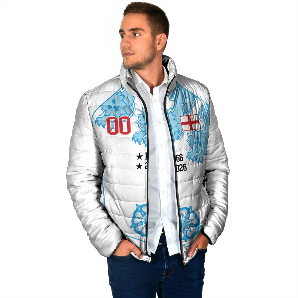 England World Champions 2026 Custom Padded Jacket Three Lions Second Star Retro Style