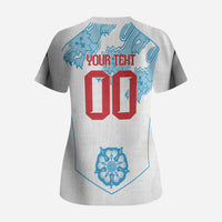England World Champions 2026 Custom Scrub Top Three Lions Second Star Retro Style