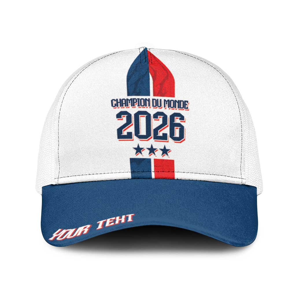 France Champion du Monde 2026 Personalized Baseball Net Cap Allez les Bleus