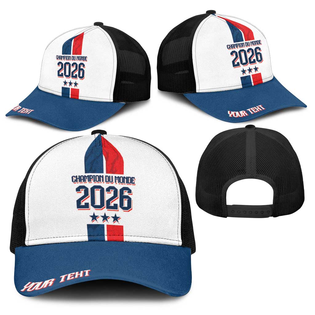 France Champion du Monde 2026 Personalized Baseball Net Cap Allez les Bleus