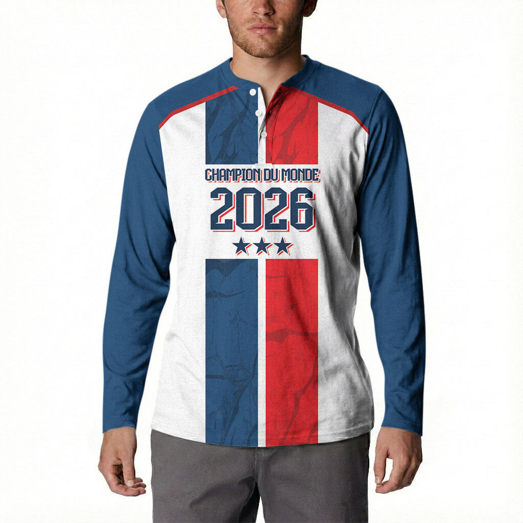 France Champion du Monde 2026 Custom Button Sweatshirt Allez les Bleus